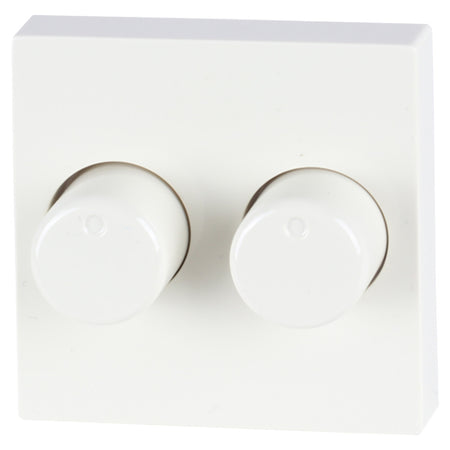 ION Centraalplaat Inbouw Knop Duo Dimmer t.b.v Gira System 55 Polarwit-866234