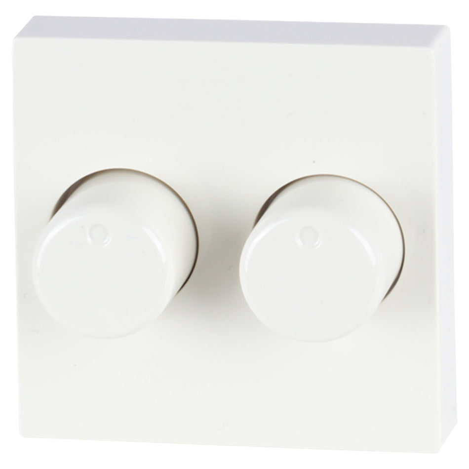 ION Centraalplaat Inbouw Knop Duo Dimmer t.b.v Gira System 55 Polarwit-866234