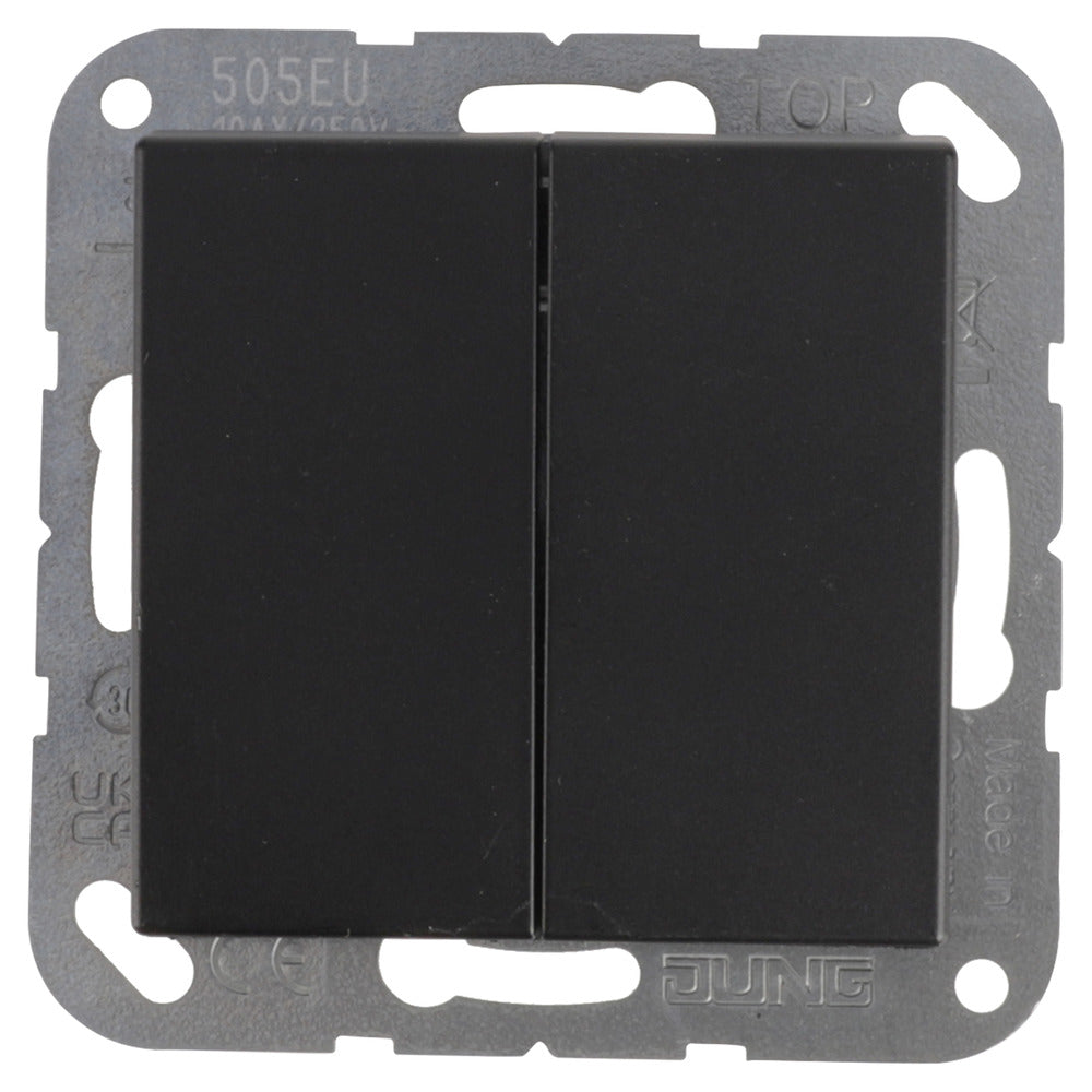 Jung A550 Inbouw Schakelaar Serie Mat Zwart-866237