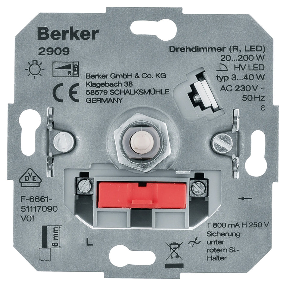 Berker Inbouw Dimmer Led 3-40W/200W Uni Element-866247