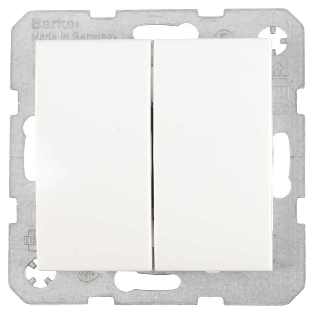 Berker S1 Inbouw Schakelaar Serie Polarwit-866250