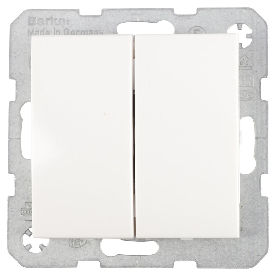 Berker S1 Inbouw Schakelaar Serie Polarwit-866250