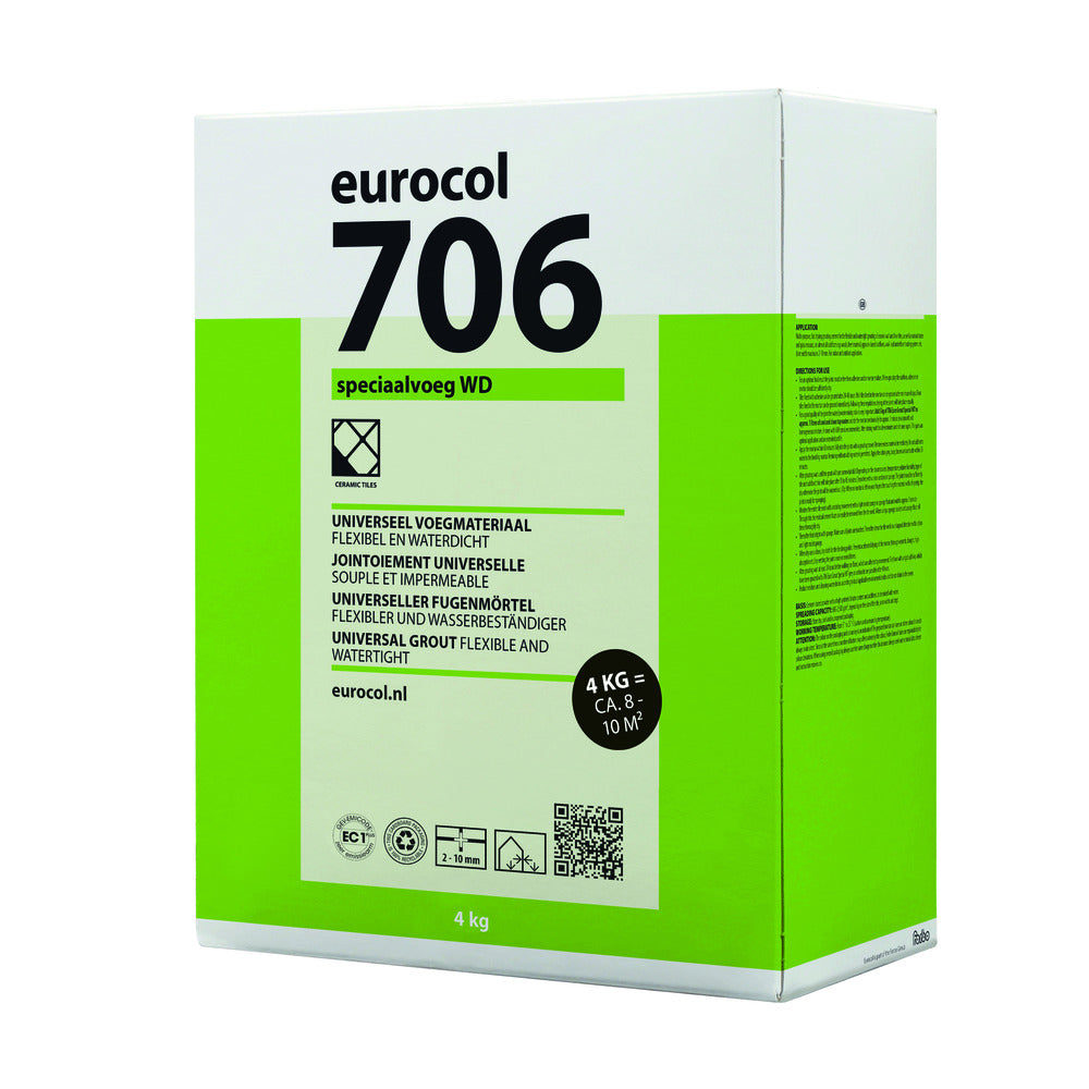 Eurocol 706 Speciaalvoeg WD Voegmortel Buxy Waterdicht 4kg-866347