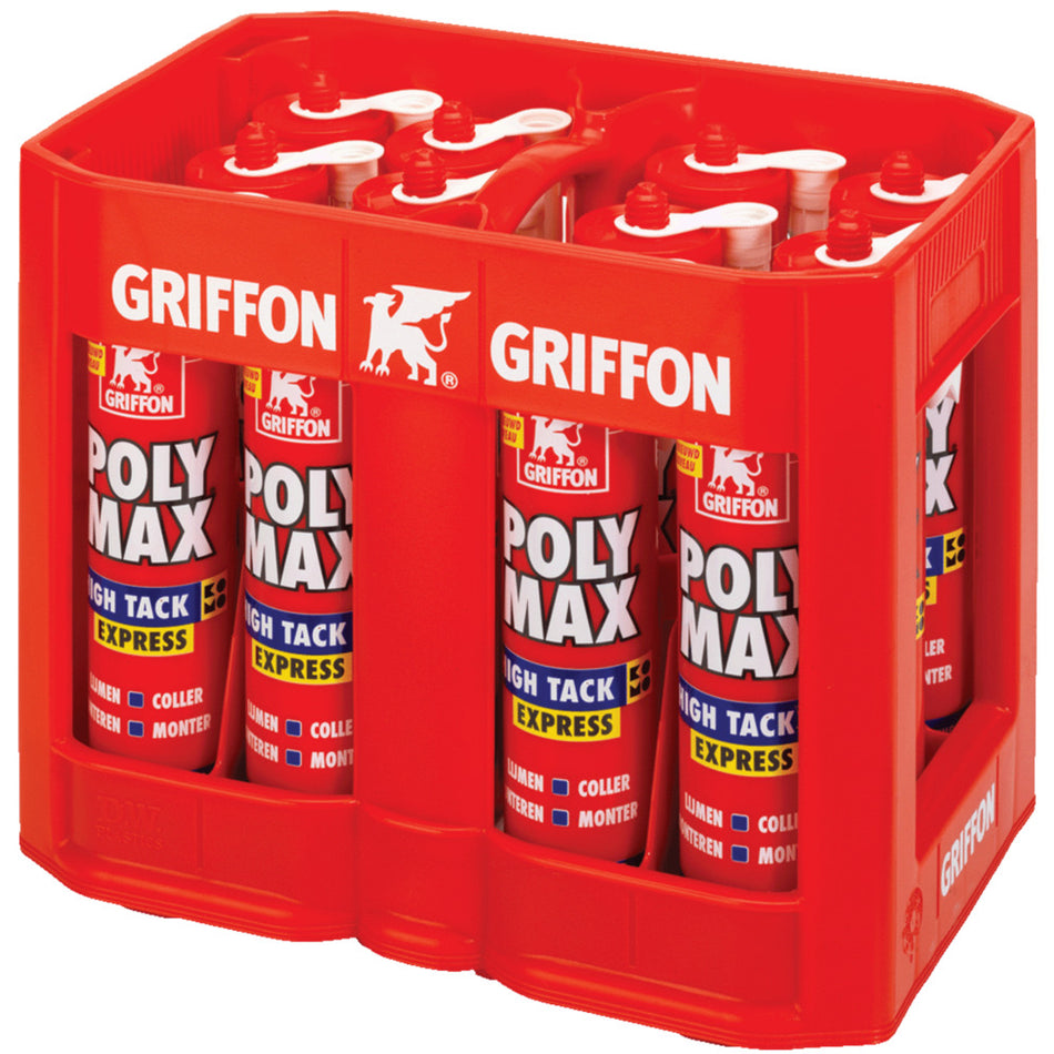Griffon Montagelijm Poly Max High Tack Express Wit 12st. + Werksokken-866635