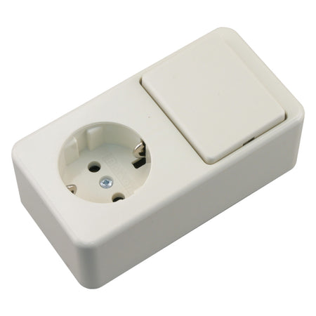 Berker Opbouw Combinatie Wissel Randaarde Polarwit-867470