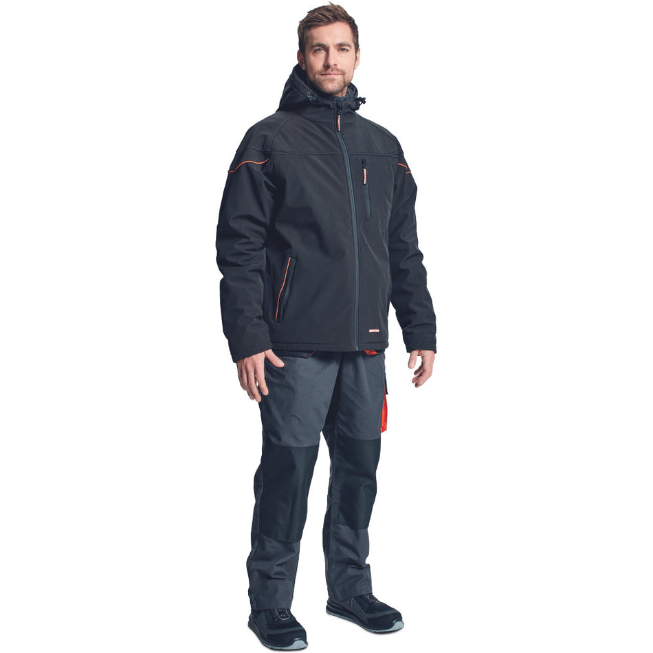 Cerva Softshell Jas Emerton Winter Zwart Maat XL-868029