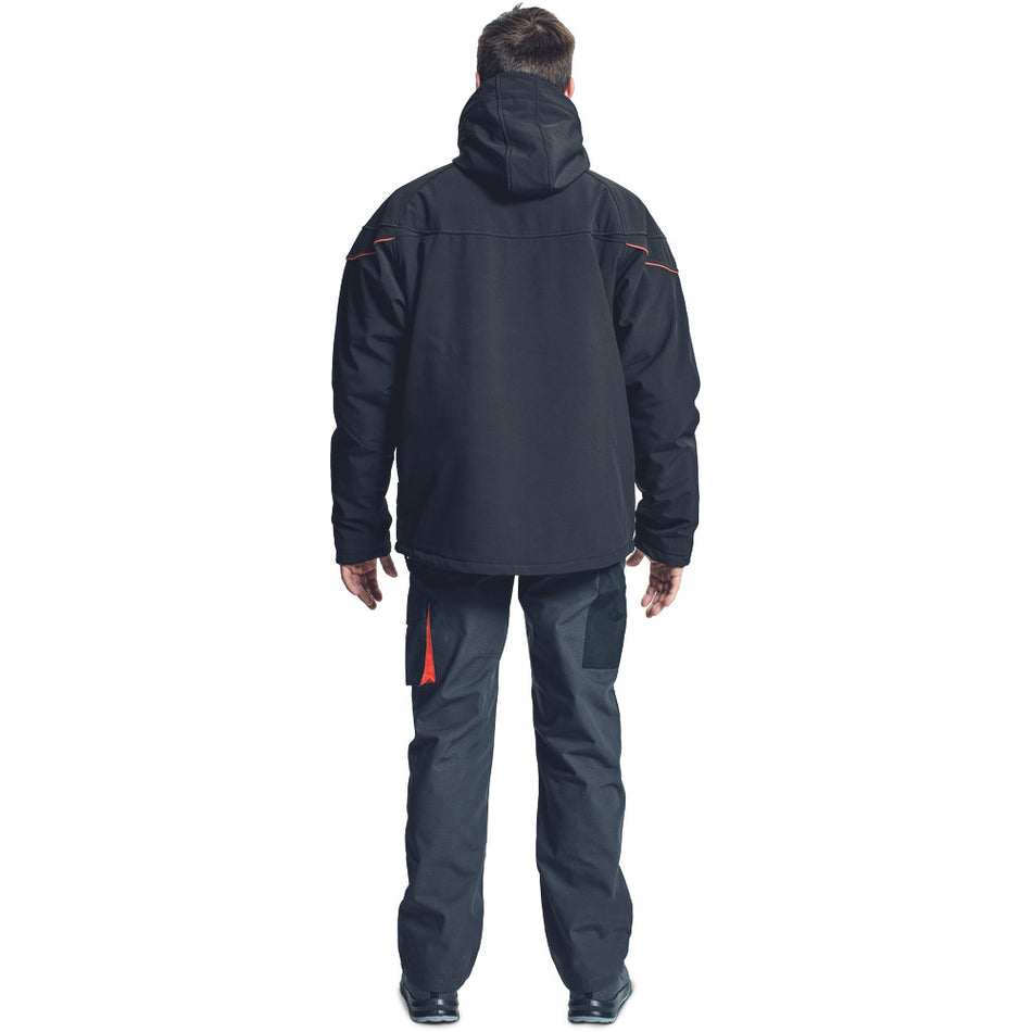 Cerva Softshell Jas Emerton Winter Zwart Maat XXL-868030
