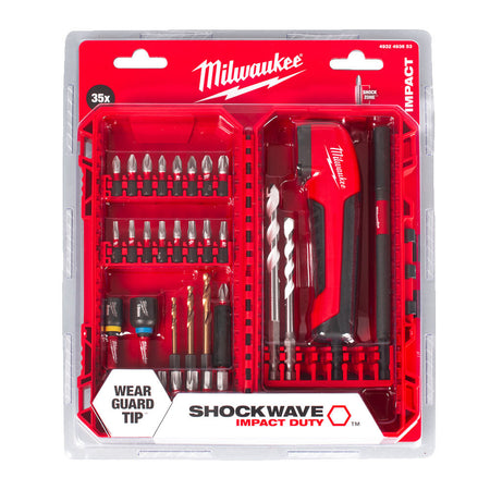 Milwaukee Shockwave Bitset Incl Haakse Schroefkop 35st-873943