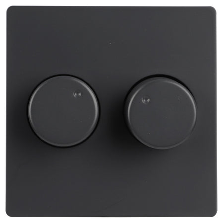 Berker Q1 Centraalplaat Duo-Dimmer Met Knop Antraciet-879018