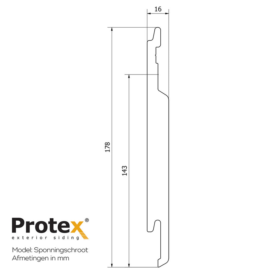 Protex Sense Antraciet RAL7016 16x143x4000mm-887566