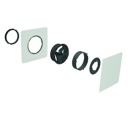 Ubbink Haelix Quadro Rondo Ventiel Toe- en Afvoer Kunststof Wit Ø125mm-887585