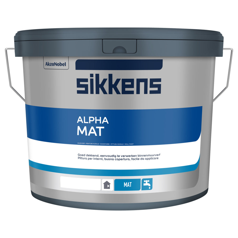 Sikkens Muurverf Alpha Mat Wit/W05 10L-891721