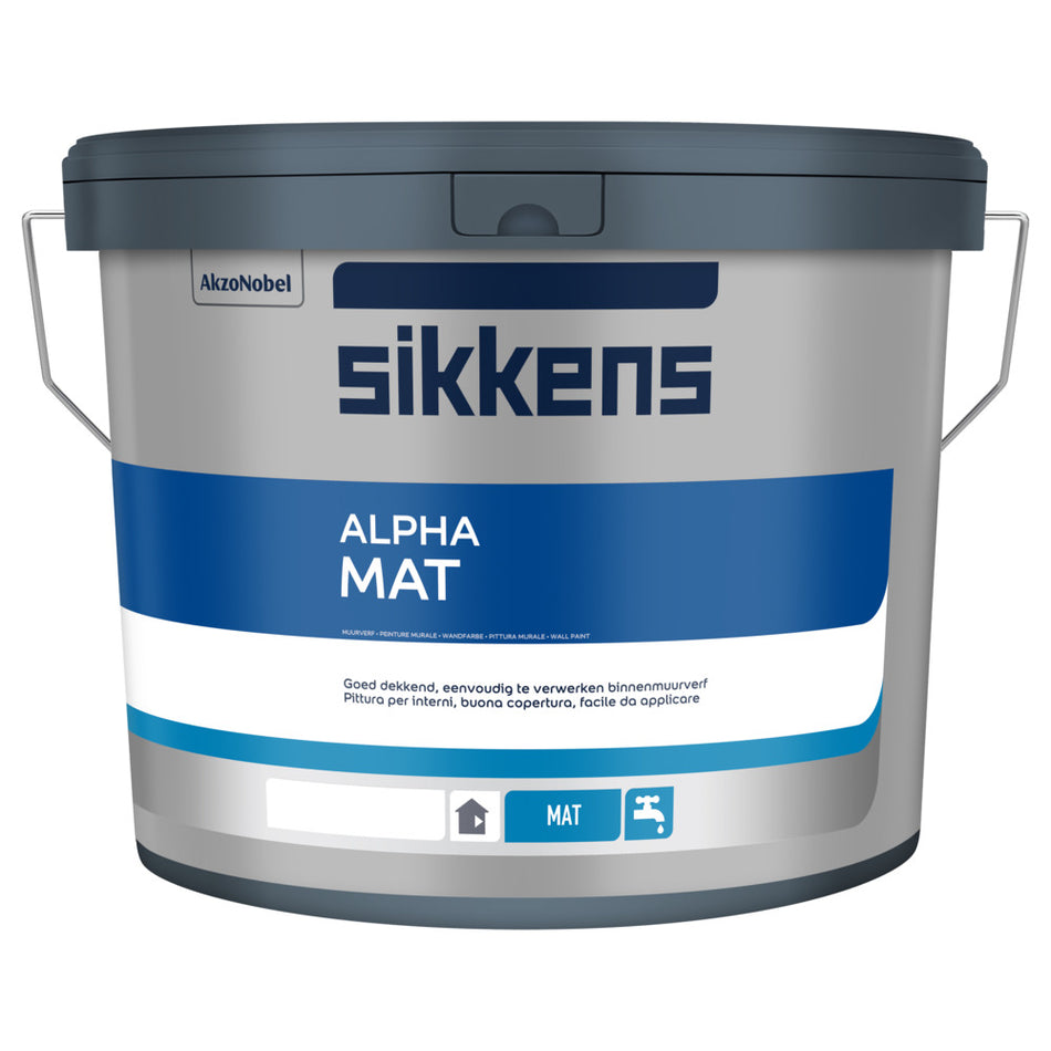 Sikkens Muurverf Alpha Mat Wit/W05 10L-891721