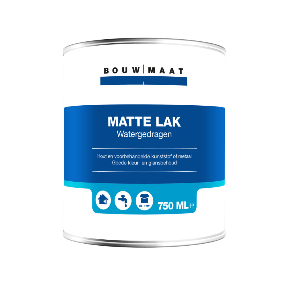Bouwmaat Watergedragen Lak Mat Wit 750ml-891929