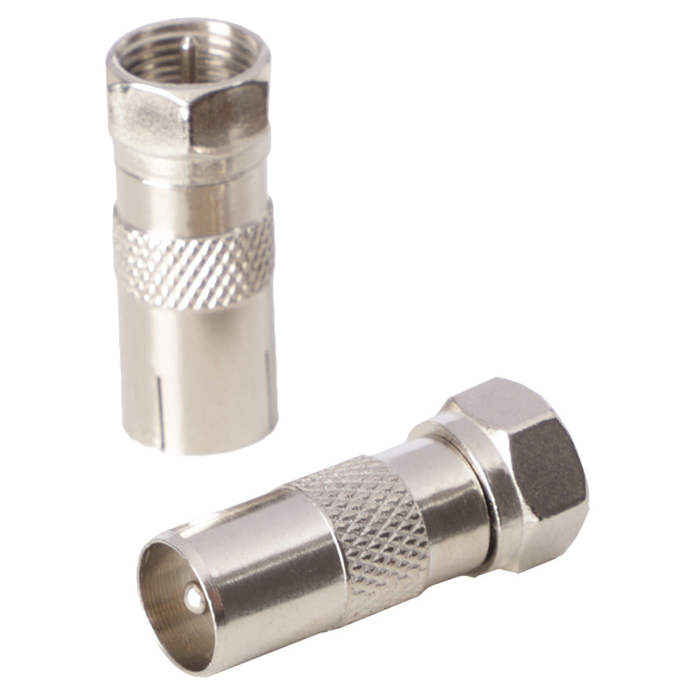 Q-Link Coax Adapter 1 Male en 1 Female F-Connector Binnendraads-914826