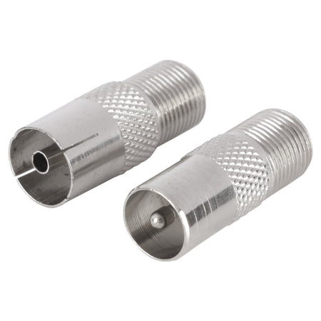 Q-Link Coax Adapter 1 Male en 1 Female F-Connector Buitendraads-914827