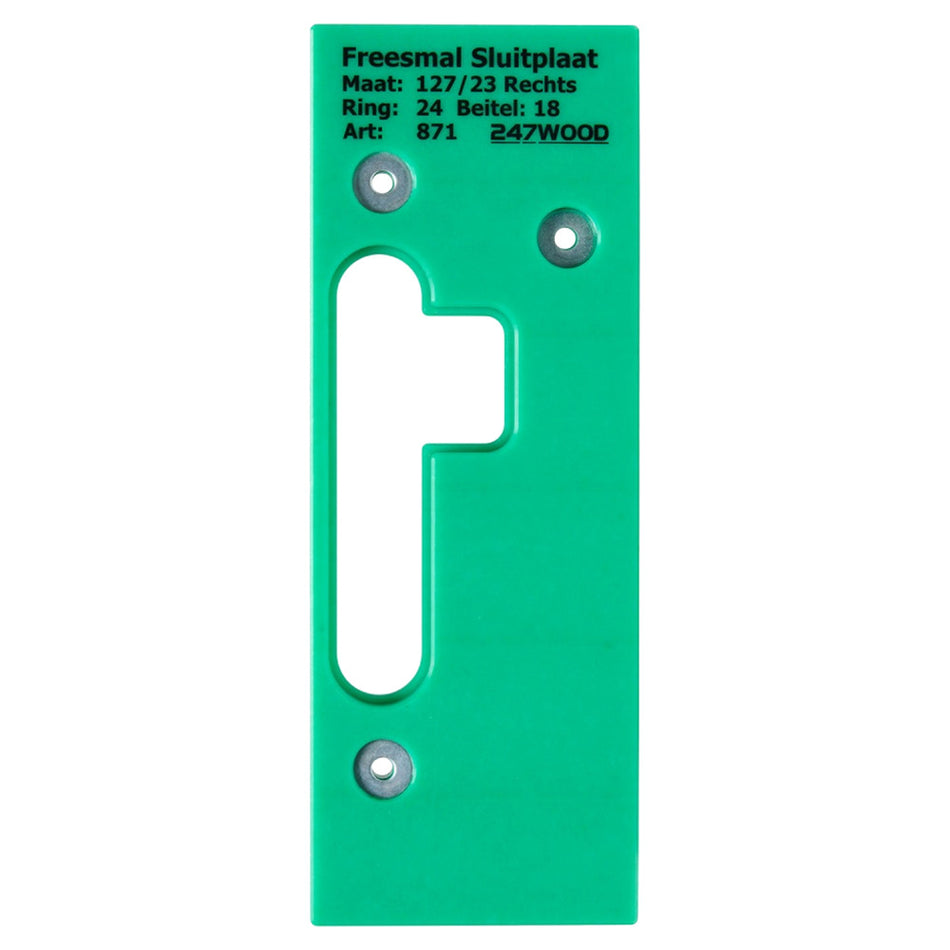 247WOOD Freesmal Sluitplaat Dag En Nacht 127x23mm Rechts-915046