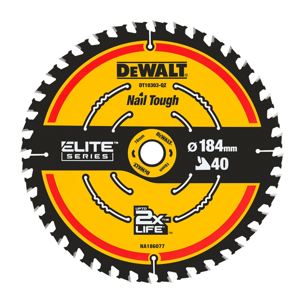 DeWalt Cirkelzaagblad DT10303-QZ Finish Kerf 1,65mm 184x16 40T-918368
