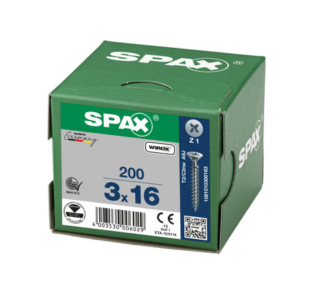 SPAX Universele Schroef Verzinkt VK Voldraad 200st-918454