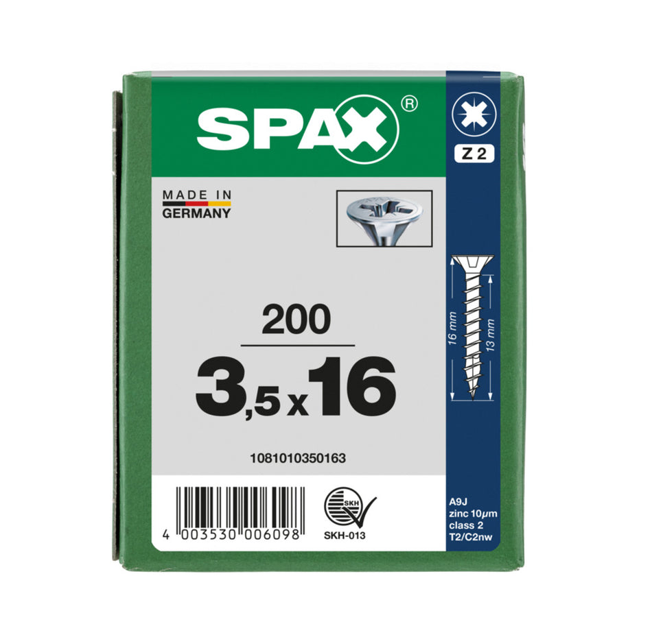 SPAX Universele Schroef Verzinkt VK Voldraad 200st-918459