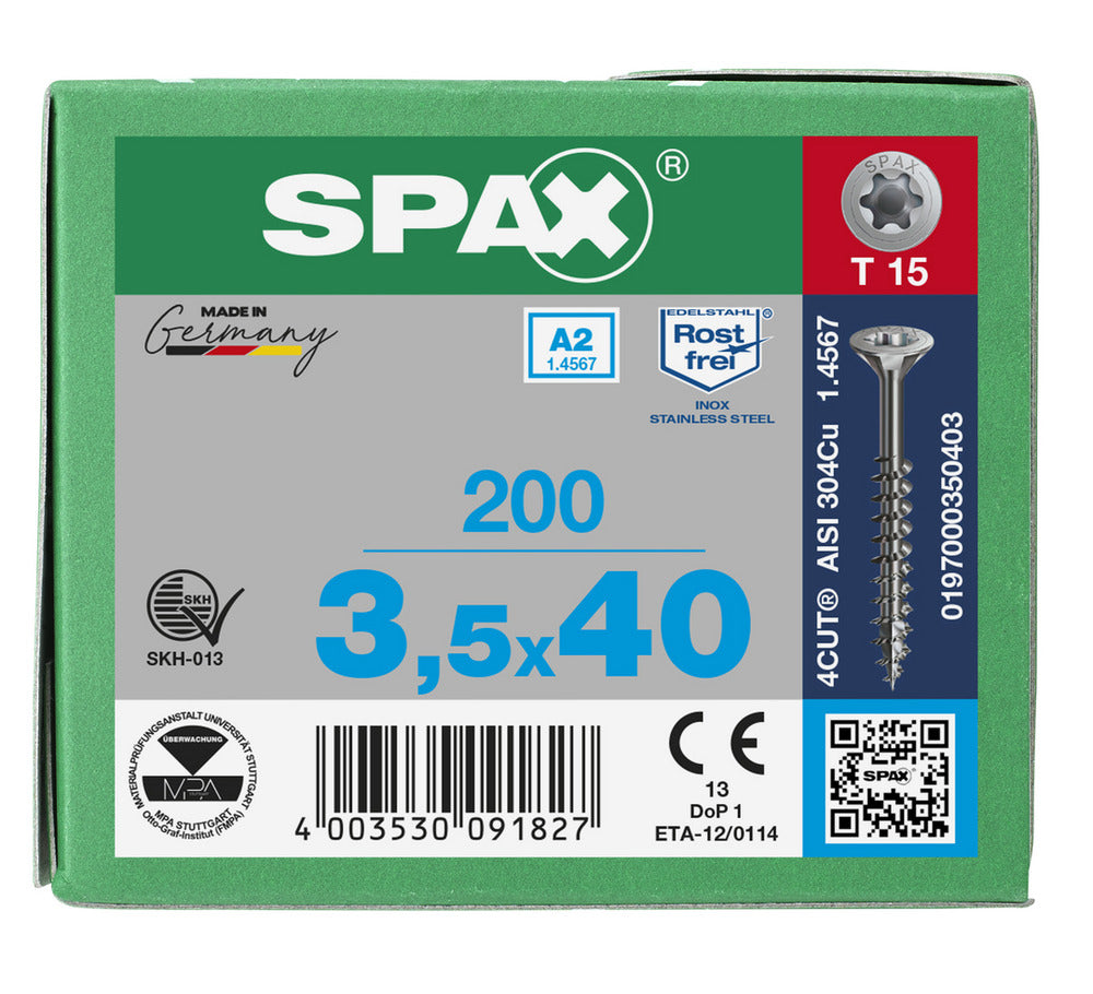 SPAX Universele Schroef RVS A2 VK Deeldraad-918499