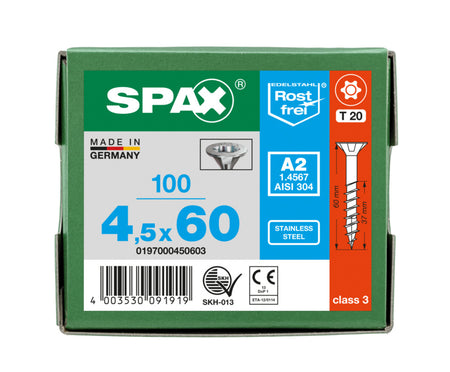 SPAX Universele Schroef RVS A2 VK Deeldraad-918506