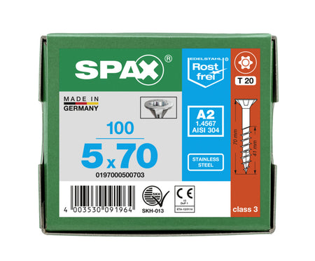 SPAX Universele Schroef RVS A2 VK Deeldraad-918510