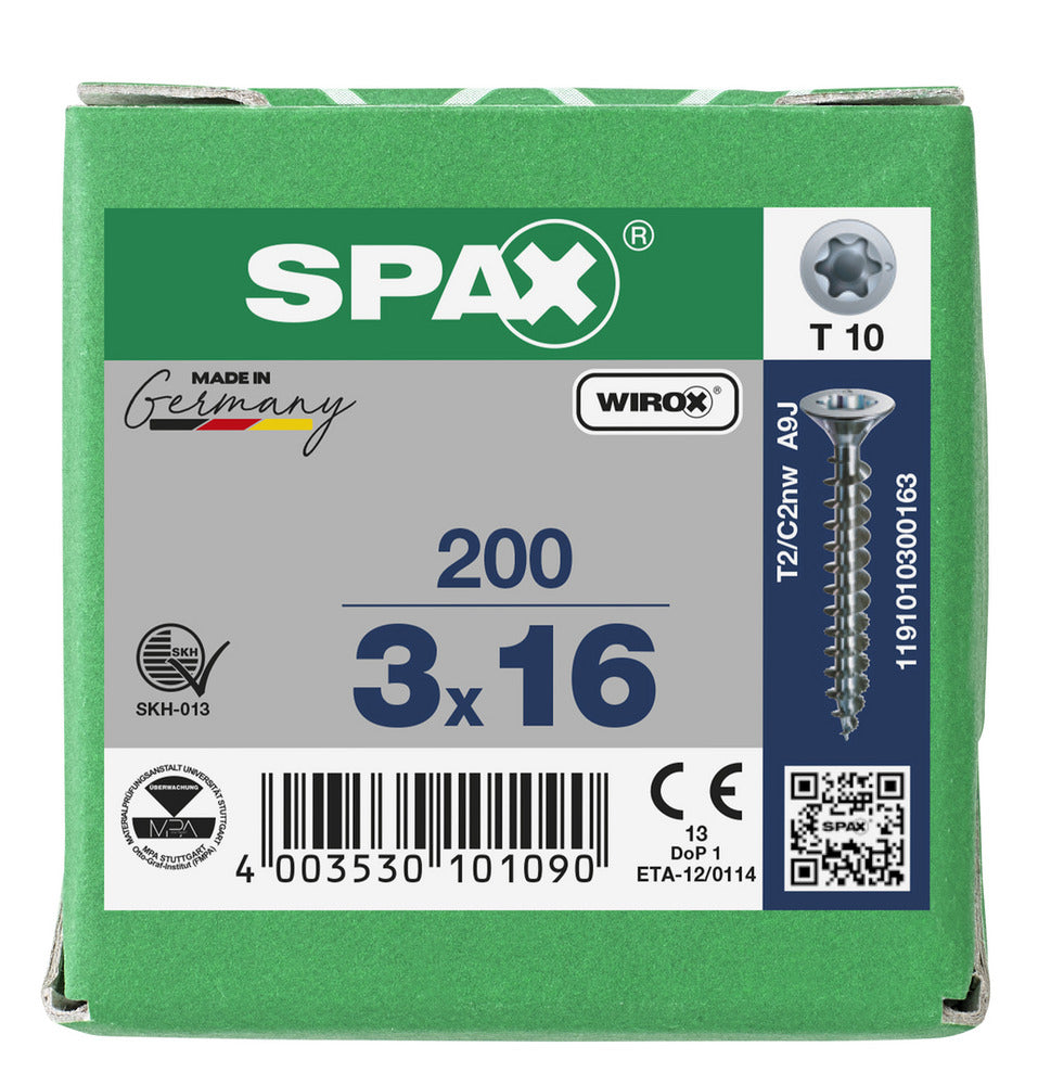 SPAX Universele Schroef Verzinkt VK Voldraad 200st-918516