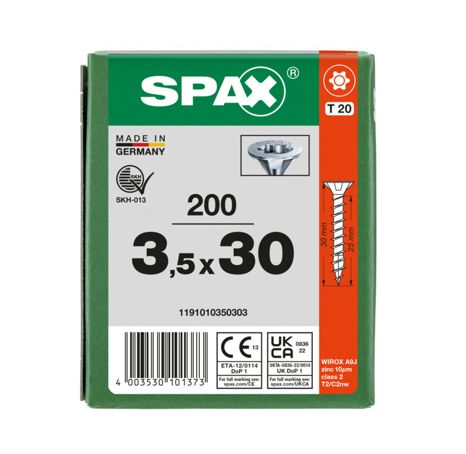 SPAX Universele Schroef Verzinkt VK Voldraad 200st-918518