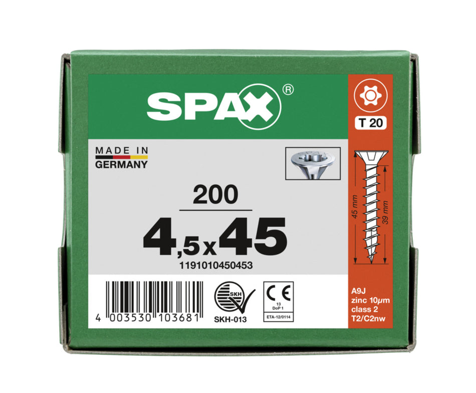 SPAX Universele Schroef Verzinkt VK Voldraad 200st-918528