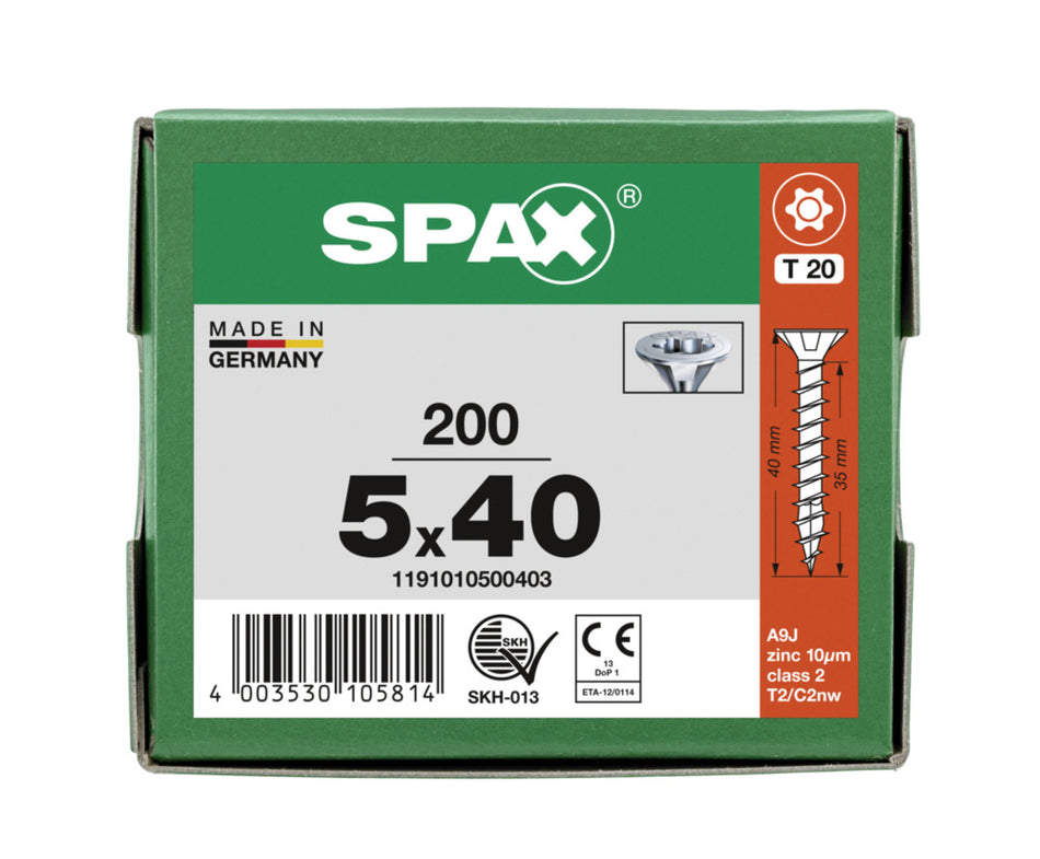 SPAX Universele Schroef Verzinkt VK Voldraad 200st-918532