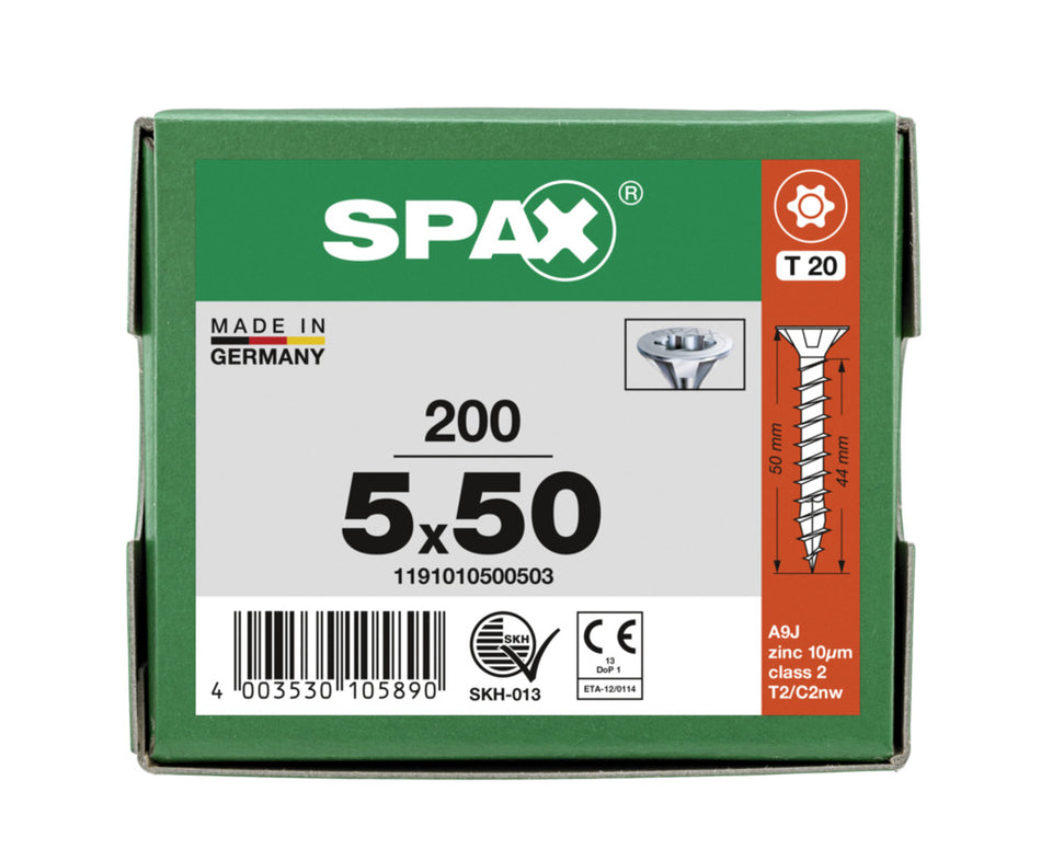 SPAX Universele Schroef Verzinkt VK Voldraad 200st-918533