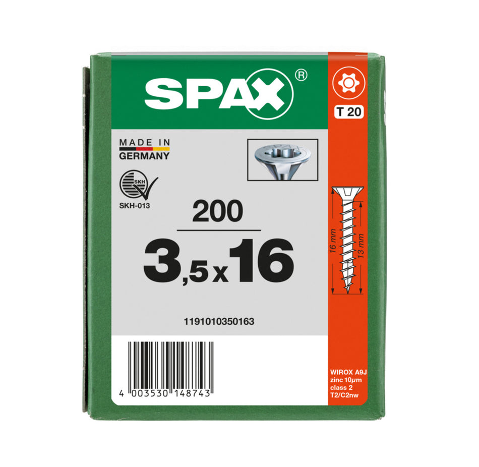 SPAX Universele Schroef Verzinkt VK Voldraad 200st-918545