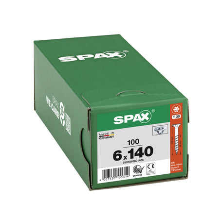 SPAX Universele Schroef Verzinkt VK 6x140mm Deeldraad T-STAR Plus T30 100st-918551