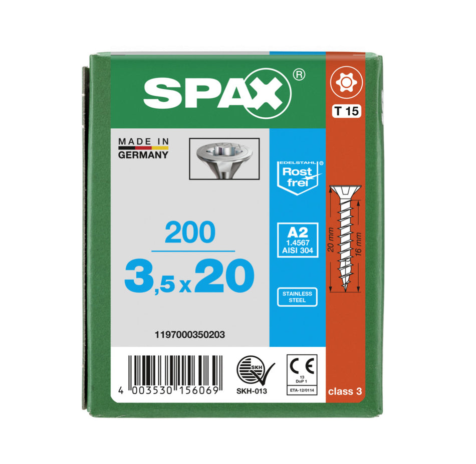 SPAX Universele Schroef RVS A2 VK Voldraad 200st-918555
