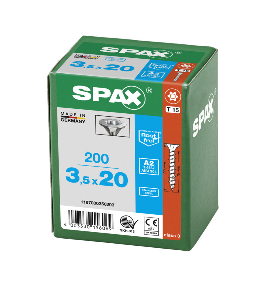 SPAX Universele Schroef RVS A2 VK Voldraad 200st-918555