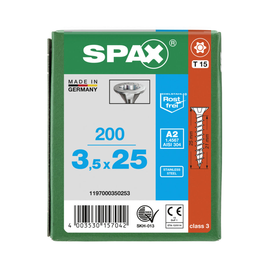 SPAX Universele Schroef RVS A2 VK Voldraad 200st-918560
