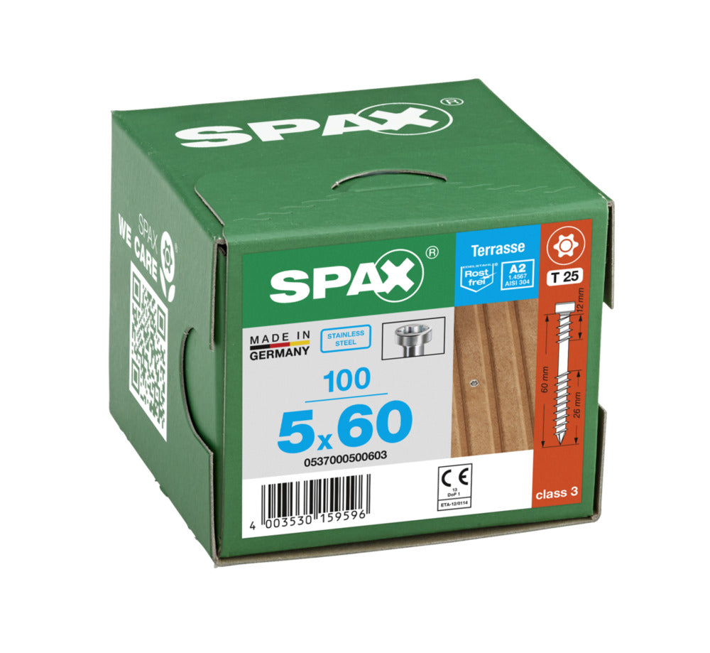 SPAX Terrasschroef RVS A2 CK T25-918566