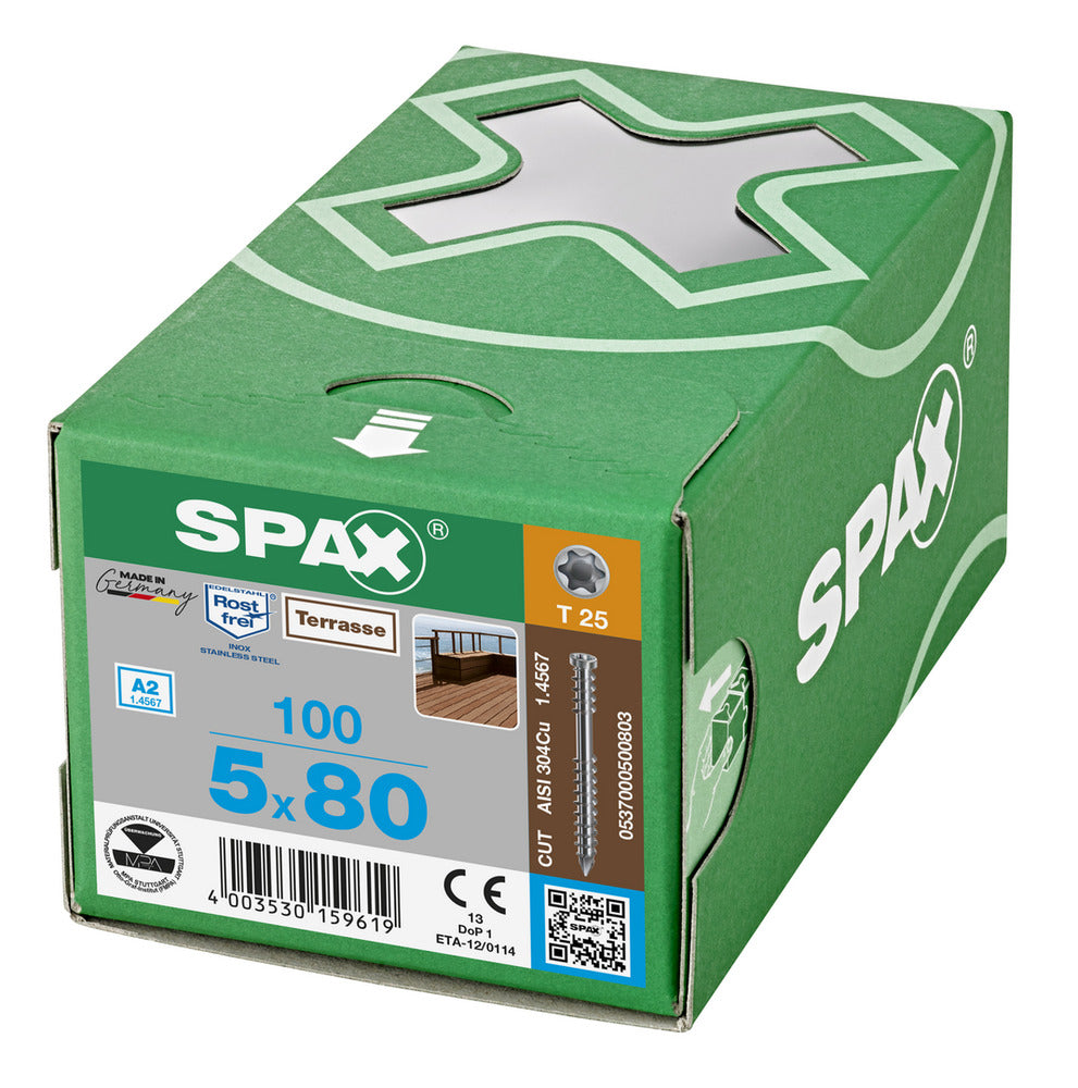 SPAX Terrasschroef RVS A2 CK T25-918568
