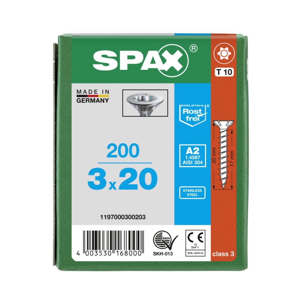 SPAX Universele Schroef RVS A2 VK Voldraad 200st-918597
