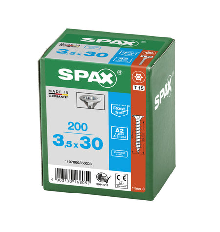 SPAX Universele Schroef RVS A2 VK Voldraad 200st-918600