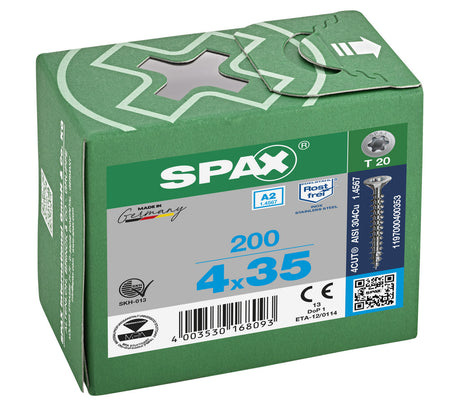 SPAX Universele Schroef RVS A2 VK Voldraad 200st-918602