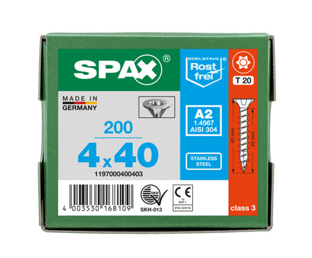 SPAX Universele Schroef RVS A2 VK Voldraad 200st-918603