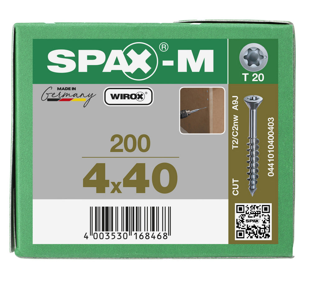 SPAX MDF Schroef Verzinkt VK Deeldraad 200st-918609