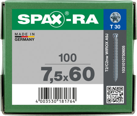 SPAX Kozijnschroef Verzinkt CK Voldraad T30 100st-918613