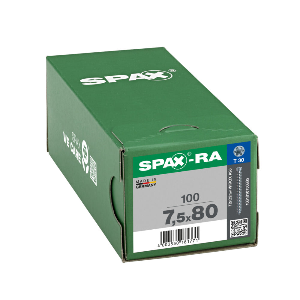 SPAX Kozijnschroef Verzinkt CK Voldraad T30 100st-918614