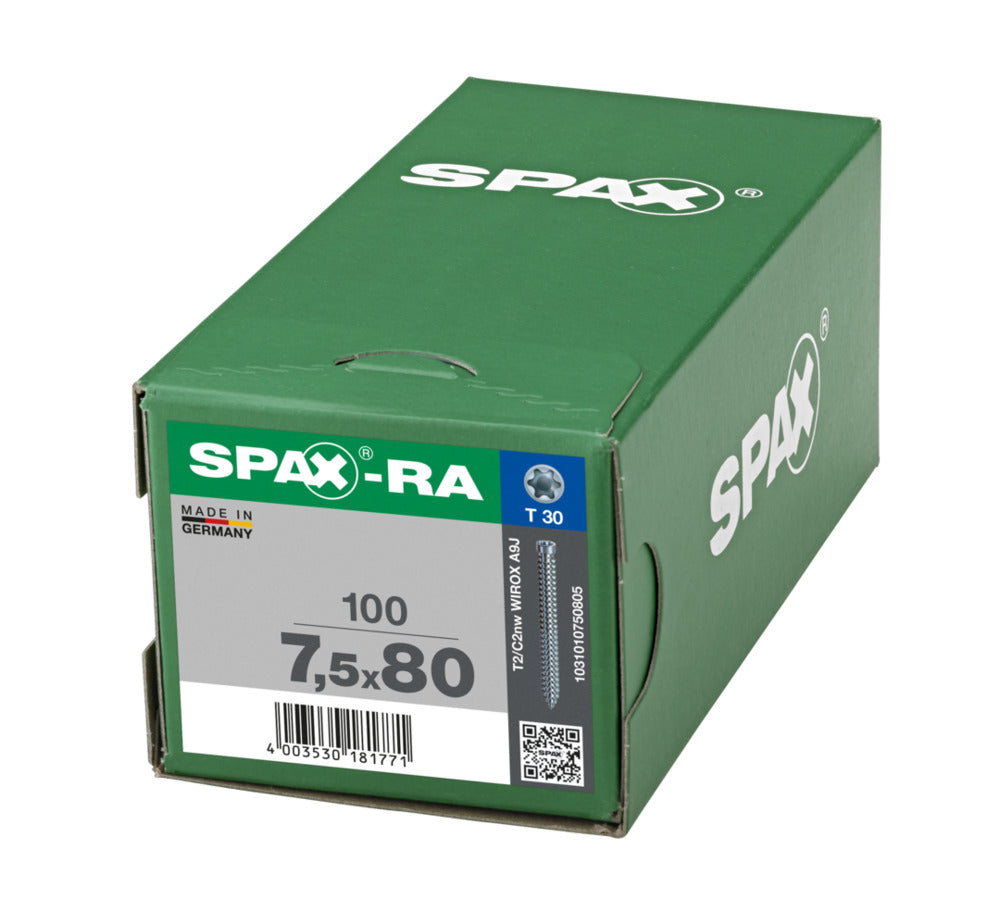 SPAX Kozijnschroef Verzinkt CK Voldraad T30 100st-918614