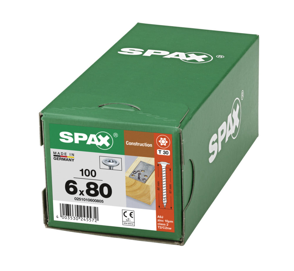 SPAX Tellerkopschroef Verzinkt DK Voldraad T30-918628