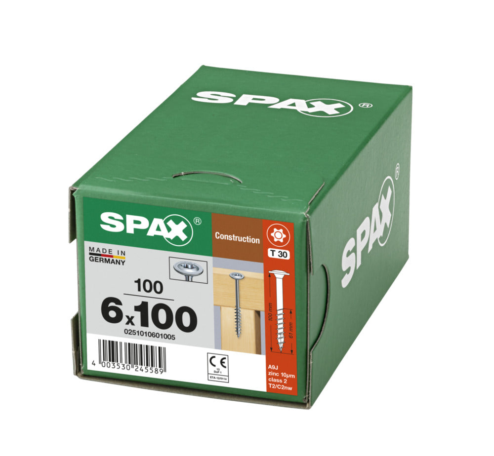 SPAX Tellerkopschroef Verzinkt DK Deeldraad T3 100st-918629