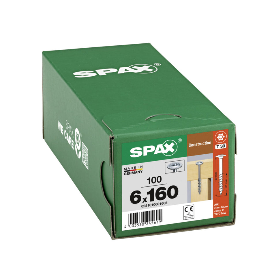SPAX Tellerkopschroef Verzinkt DK Deeldraad T3 100st-918632